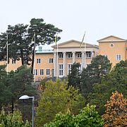 Exteriör på Sigtunaskolan Humanistiska Läroverket.
