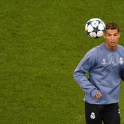 Cristiano Ronaldo tränade i går vid Principality Stadium i Cardiff, där CL-finalen i kväll spelas.