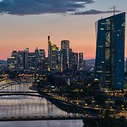 Europeiska centralbankens huvudkontor i Frankfurt, Tyskland.