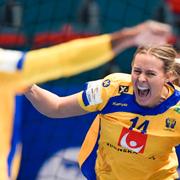 Sveriges Johanna Westberg under tisdagens förlustmatch mot Slovenien.