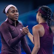 Coco Gauff efter matchen mot Xinran Sun.
