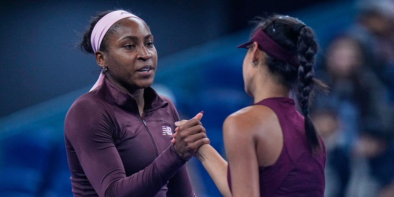 Coco Gauff efter matchen mot Xinran Sun.