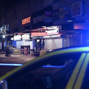 Polis på plats i Skärholmen.
