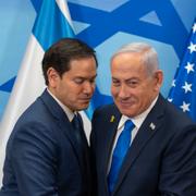 USA:s utrikesminister Marco Rubio och Israels premiärminister Benjamin Netanyahu. 
