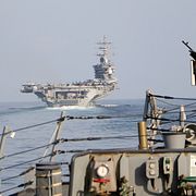 Amerikanska fartyg i Hormuzsundet.