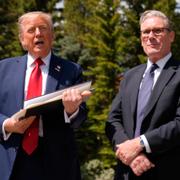 Trump och Starmer på måndagen.
