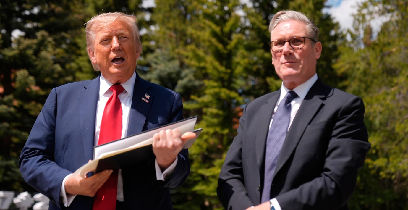 Trump och Starmer på måndagen.