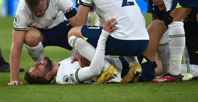 Bentancur skadades i matchen mot Leicester.  Rui Vieira / AP