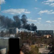 Arkivbild från rysk drönarattack mot Ukraina.
