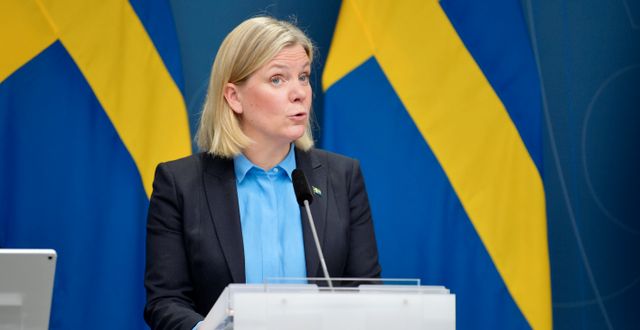 Statsminister Magdalena Andersson (S).  Anders Wiklund/TT