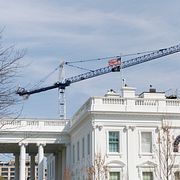 Byggkran vid Vita huset.