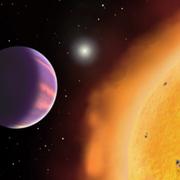 Illustrationsbild av exoplaneten HAT-P-1, som upptäcktes 2006.