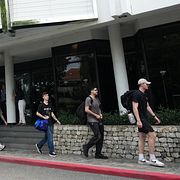 Amerikaner vid ett hotell i Pattaya, 2 september.