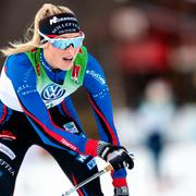 Frida Karlsson vid en tidigare tävling. 