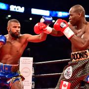 Badou Jack (tv) och Adonis Stevenson (th). 