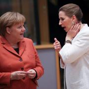 Angela Merkel, tysk förbundskansler, och Mette Frederiksen, dansk statsminister