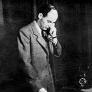 Raoul Wallenberg, svensk diplomat, på sitt kontor på svenska legationen i Budapest.