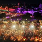 Ayodhya under söndagen.