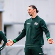 Zlatan Ibrahimovic deltog i matchen.