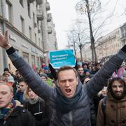 Navalnyj under Putin-protest i januari.