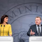 Danmarks minister för offentlig innovation Sophie Løhde och statsminister Lars Løkke Rasmussen. 