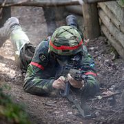 Soldat i Försvarsmakten, bild från 15 maj.