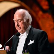 Peter Higgs under Nobelmiddagen 2013. 