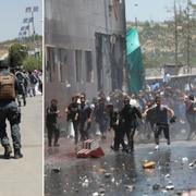 Våldsamheter utbröt i samband med demonstrationer i Kabul.