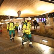 Två persontåg kolliderade vid den södra mynningen vid Knutpunkten i Helsingborg på torsdagskvällen.
