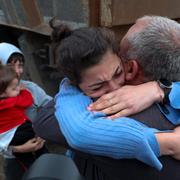 Armenier som flytt Nagorno-Karabach till Siunik i Armenien.