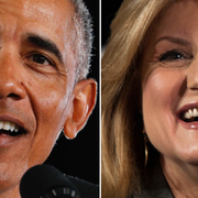 Barack Obama och Arianna Huffington