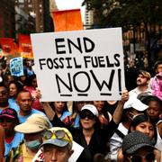 Arkivbild från en protestaktion i New York. 