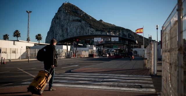 Gränsen mellan Gibraltar och Spanien Javier Fergo / TT NYHETSBYRÅN