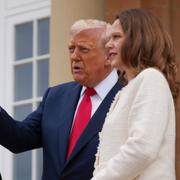 President Donald Trump under sitt möte med Keir Starmer