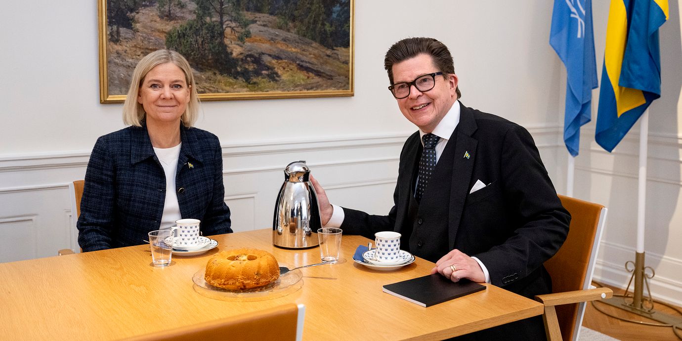 Andersson och Norlén på mötet.