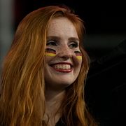 Arkivbild, tysk fotbollssupporter.