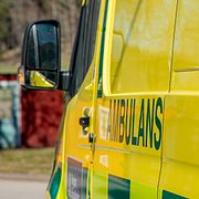 Arkivbild på en ambulans.