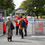 Entré till festivalområdet på fredagen