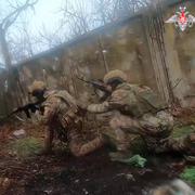 Ryska soldater i Donbass, Ukraina. Bilden kommer från ryska försvarsministeriet. 
