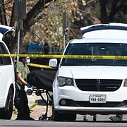 Polisinsatsen efter skjutningen i Texas i helgen.