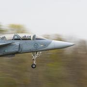 Arkivbild på ett Jas Gripen-plan.