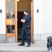 Polisen på plats.