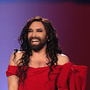 Charlotte Perrelli, Carola och Conchita Wurst under Eurovision song contest i Malmö 2024. 