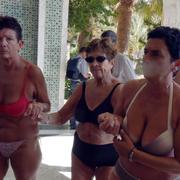 Turister i Sousse i Tunisien efter attacken.