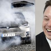 Teslas grundare Elon Musk, Tesla Model X 90D. Arkivbilder.