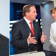 Lotta Hedström, Stefan Löfven och Isabella Lövin.