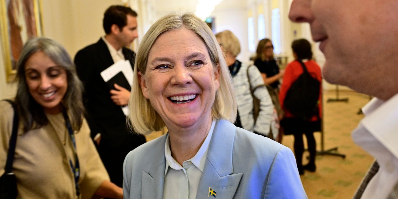 Socialdemokraternas partiledare Magdalena  Andersson.
