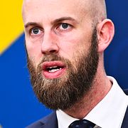 
Minister för civilt försvar Carl-Oskar Bohlin (M) under fredagens pressträff.