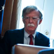 John Bolton och Donald Trump i april 2018.