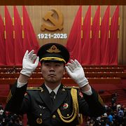 Kina var ett av länderna vars propaganda användes i testet. Bilden är från ett firande av det kinesiska kommunistpartiets 105-årsjubileum i Peking i juli.